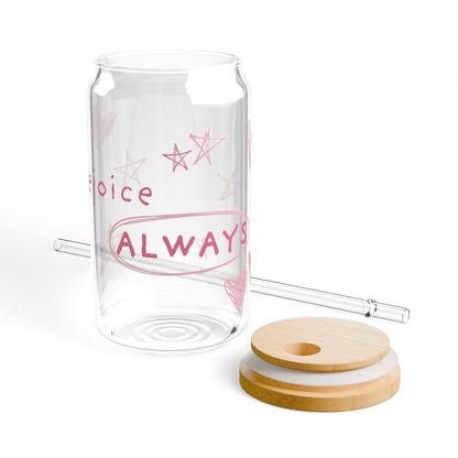 Rejoice ALWAYS Glass Tumbler